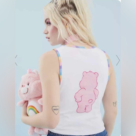 Dolls Kill X Care Bears Sleeveless Cropped Tank Top Size Large - Picture 2 of 9